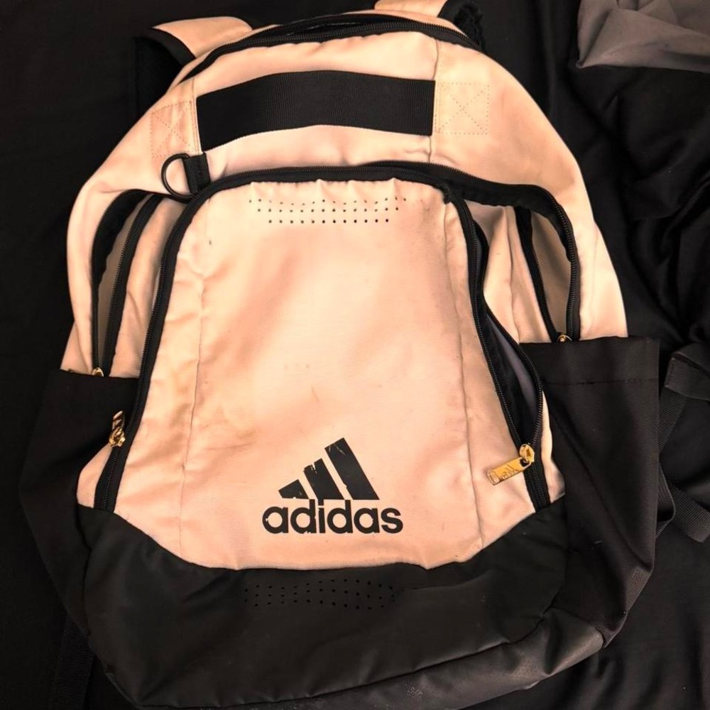 Adidas Cream and Black Backpack